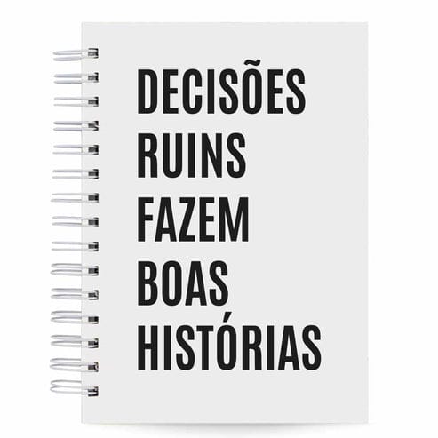 Agenda Semanal Datada 2025 Decisões Ruins 120 Fls 90g A5