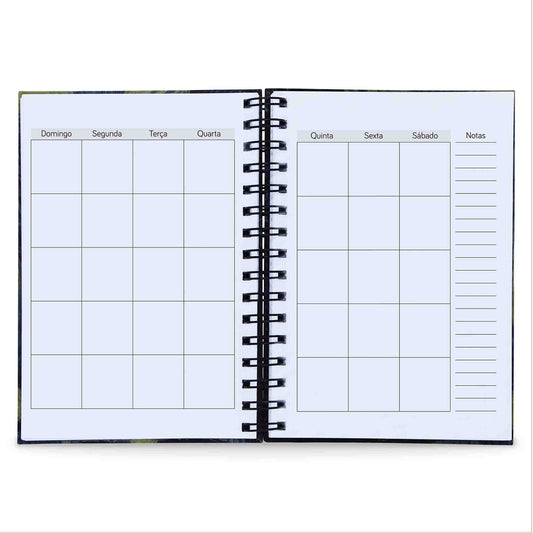 Agenda Semanal Datada 2025 Memento Mori Caveira 120 Fls 90g A5